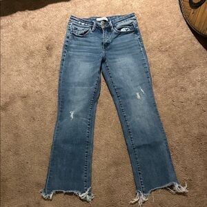 Flying Monkey Blue Distressed Flare Jeans